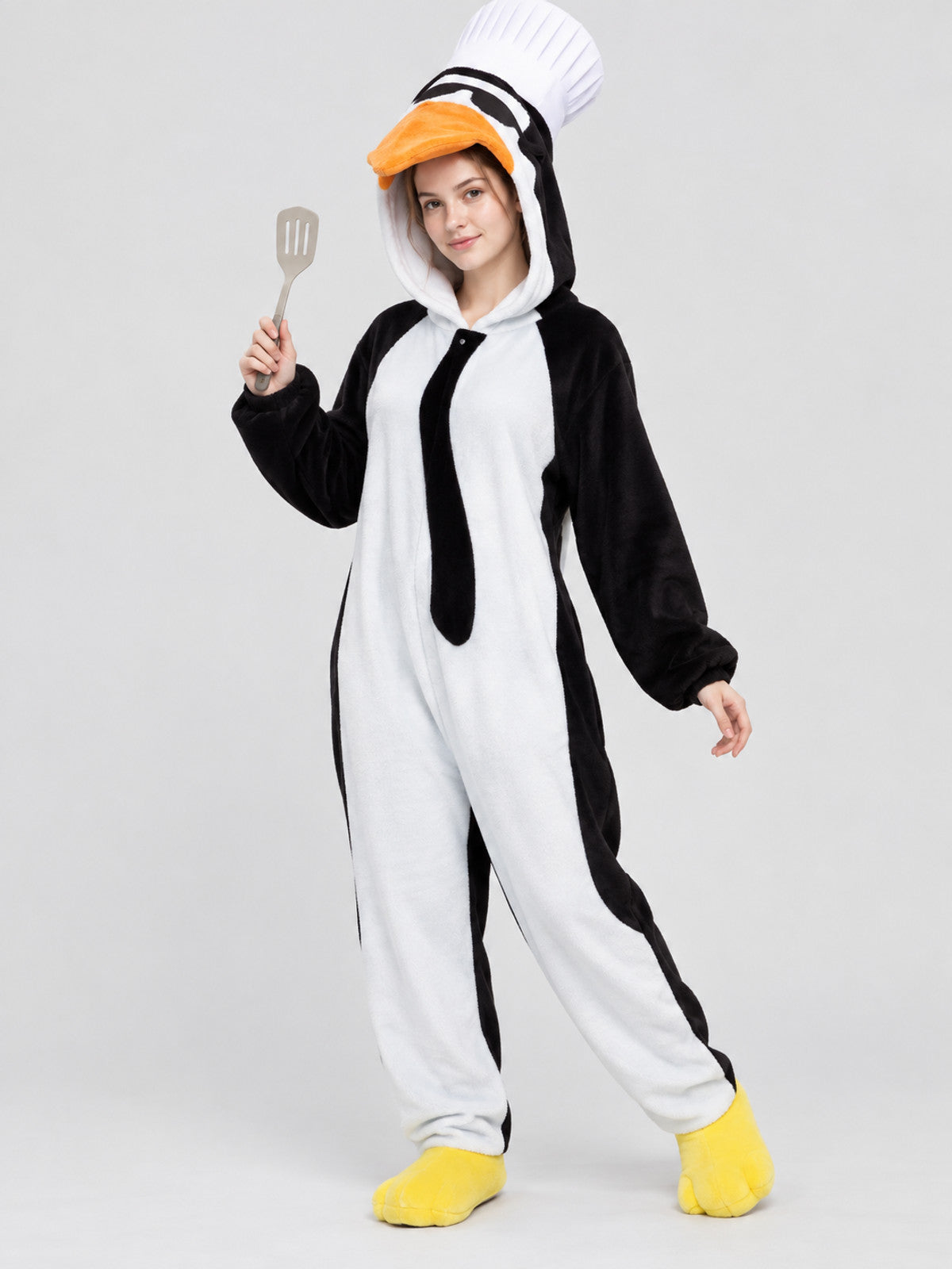Penguin Hooded Kigurumi Pajama with Orange Beak