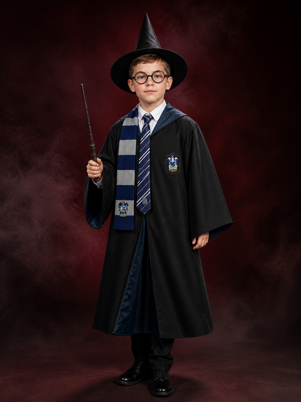 Ravenclaw Wizard Costume, Robe, 7-Piece Cosplay Set main product view