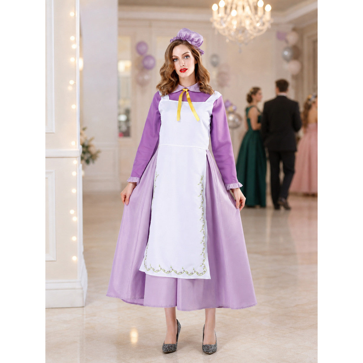 Character Costume with Apron and Bonnet