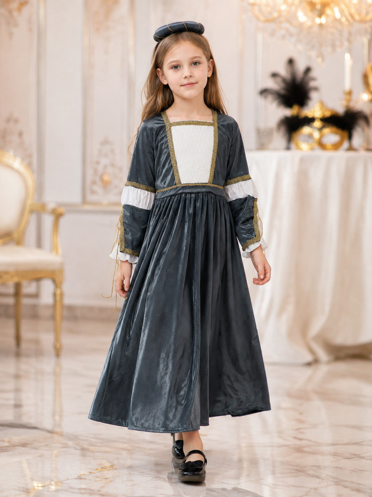 Long Medieval-Style Carnival Dress lifestyle view