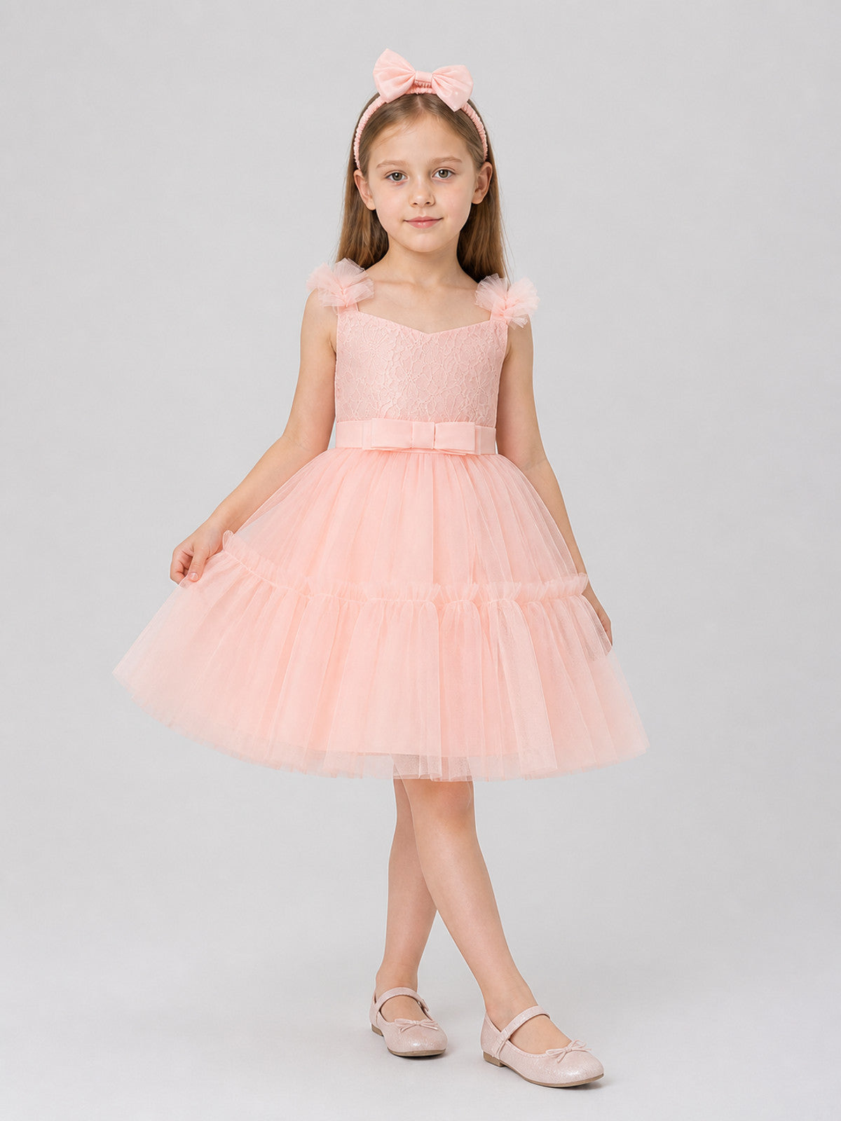 Children's Princess Dress with Full Skirt and Headband Costume Dresses detail