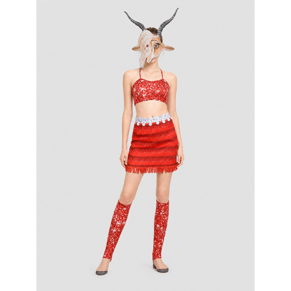 Cosplay Costume with Mask, Top, and Skirt Costume Masks detail