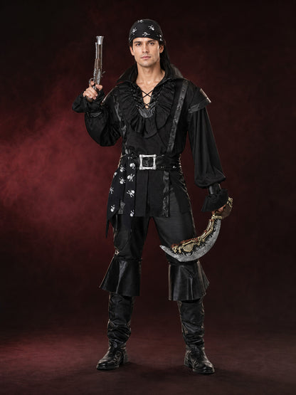 Caribbean-Style Pirate Costume for Role-Playing and Halloween
