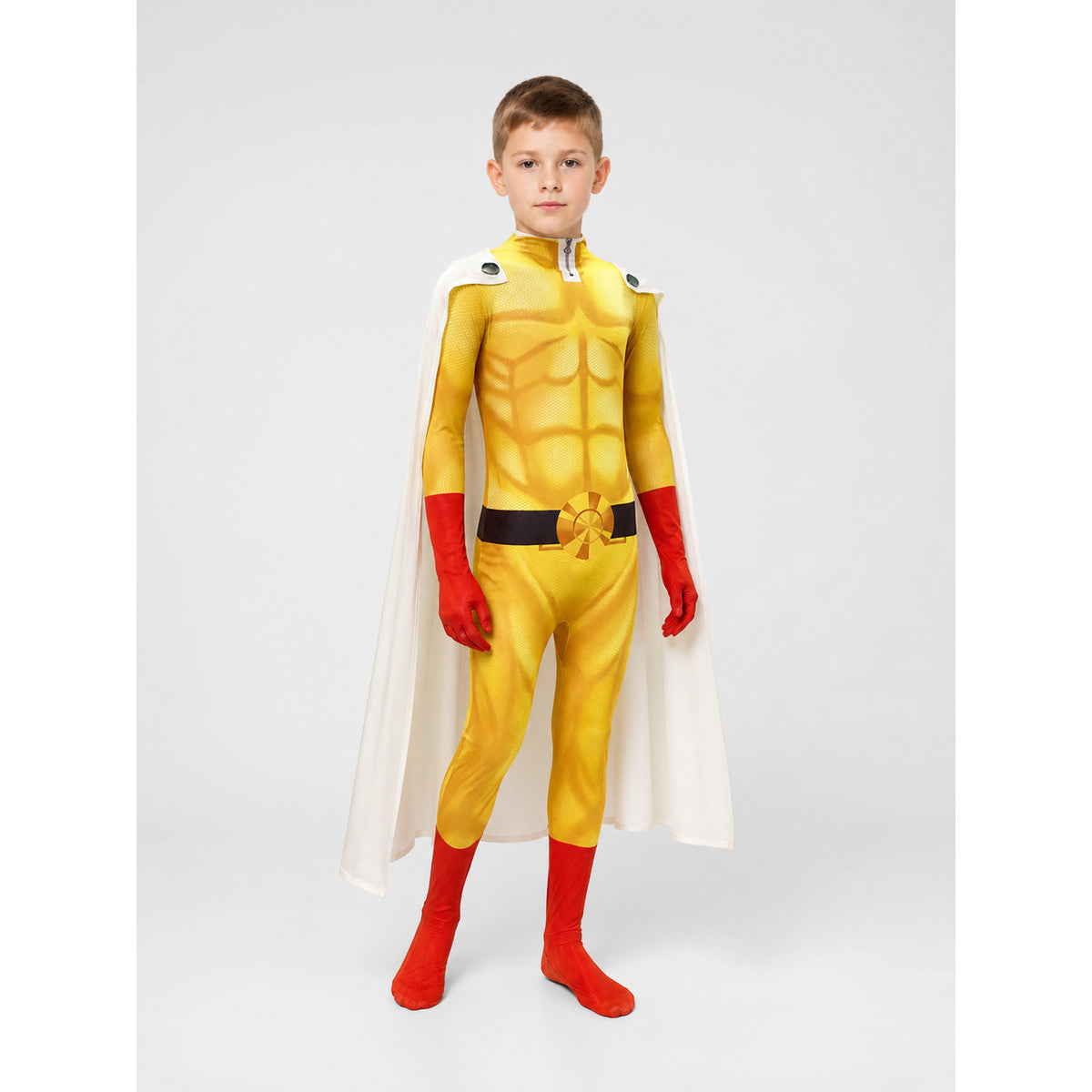 Saitama Costume from One-Punch Man for Cosplay with Cape Costume Capes detail