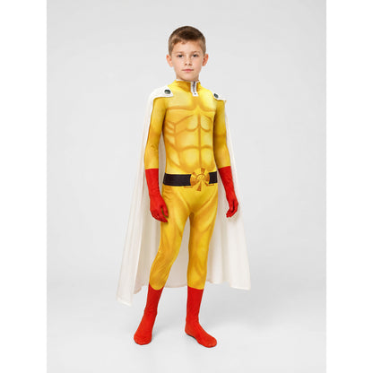 Saitama Costume from One-Punch Man for Cosplay with Cape Costume Capes detail