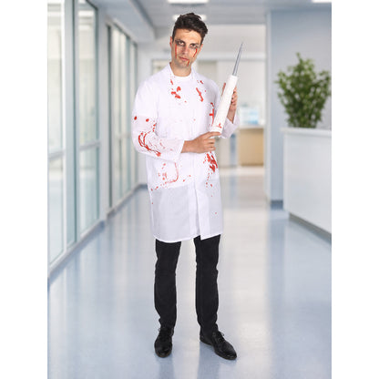 “Doctor” Costume with White Lab Coat and Prop Syringe