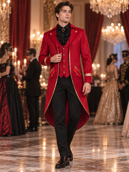 Red Vampire Carnival Costume Tailcoat