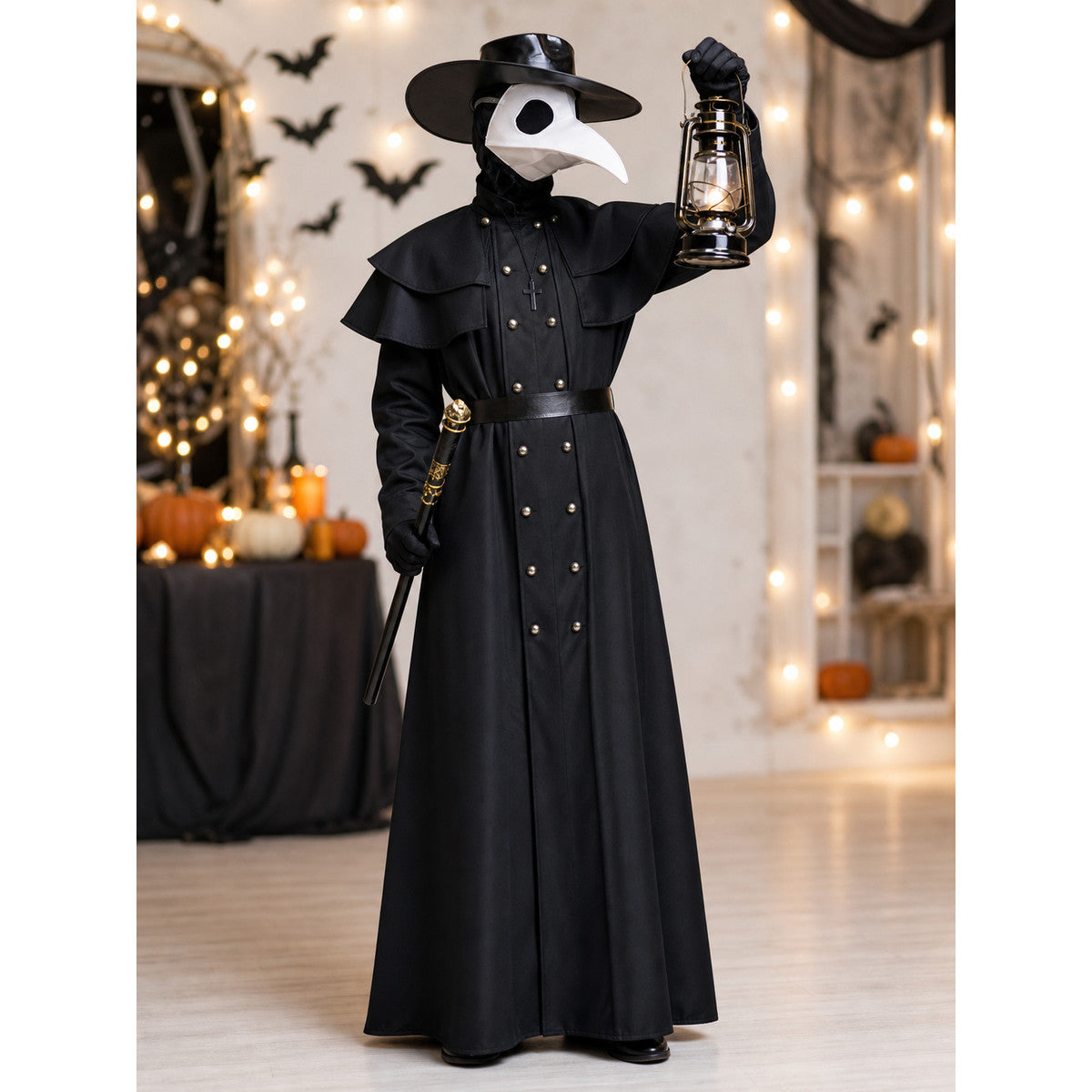 Halloween Plague Doctor Costume with Mask lifestyle view