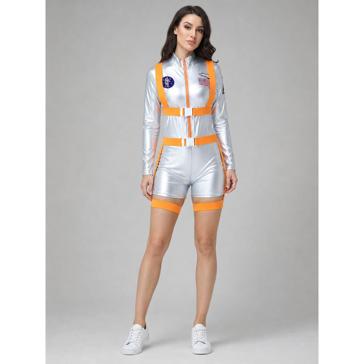 Silver astronaut costume for cosplay