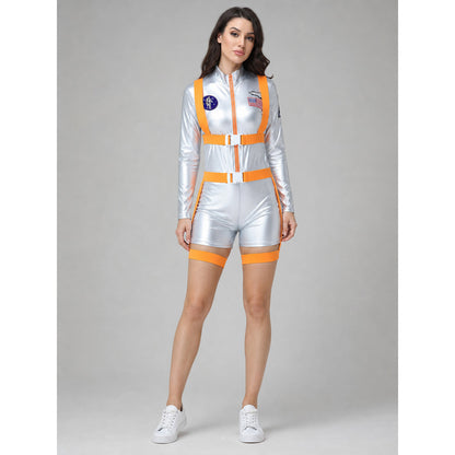 Silver astronaut costume for cosplay