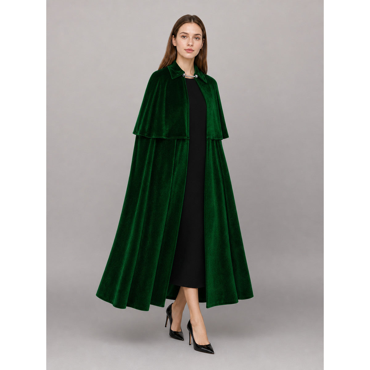 Dark Green Carnival Cape for a Vampire Costume lifestyle