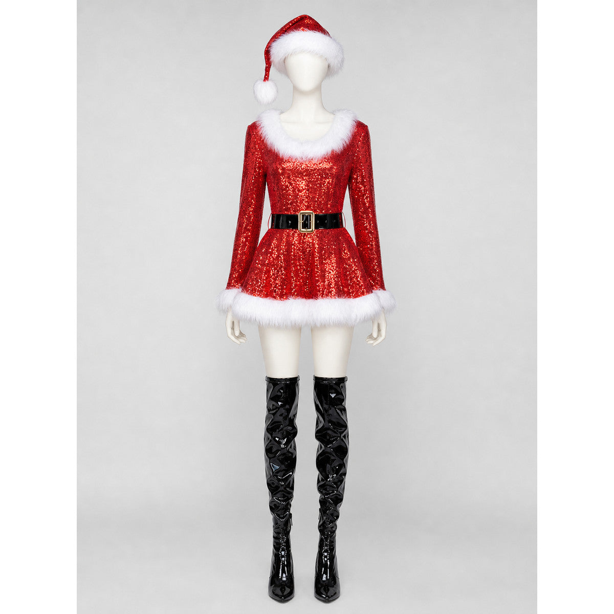 Santa Costume with Sequins and Belt