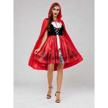 Cosplay Costume: Dress and Red Hooded Cape
