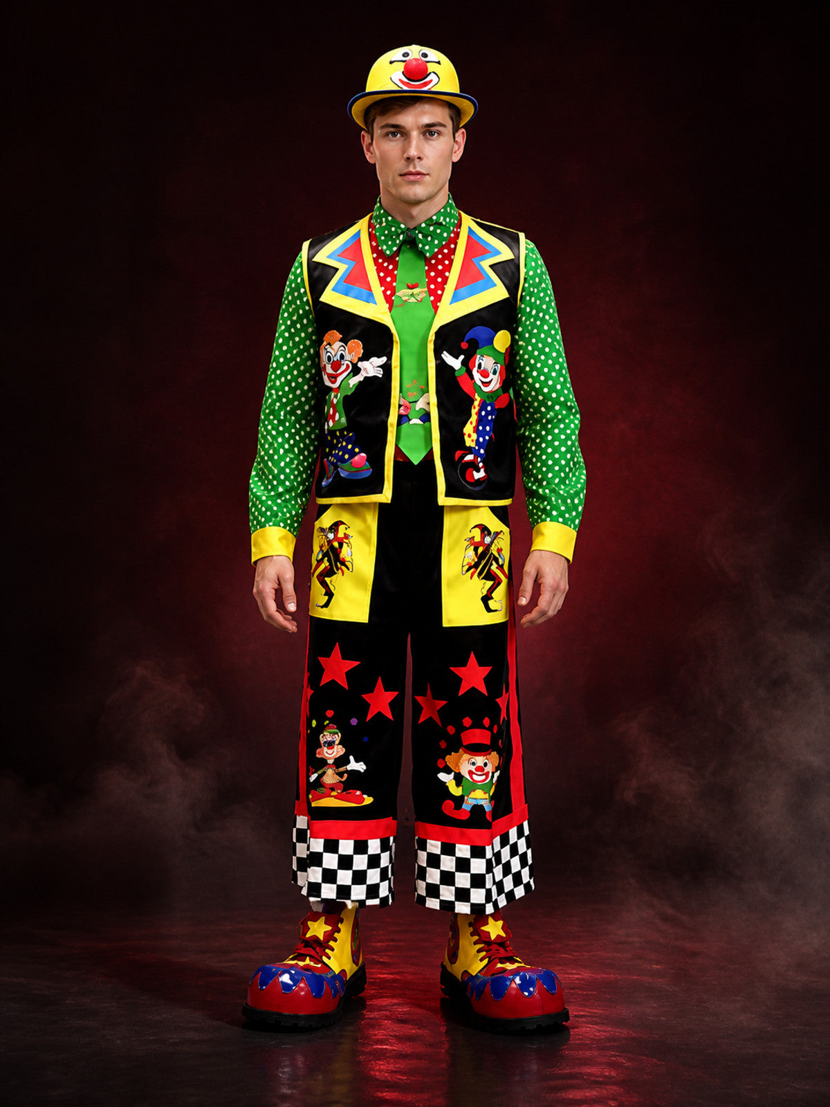 Clown Costume Jumpsuit for Masquerades, Stage Performances, and Cosplay main product view