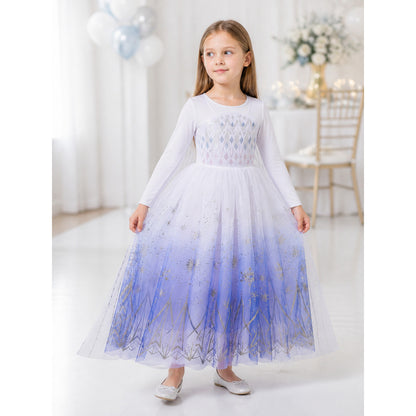 Snowflake Princess Costume Dress for Halloween