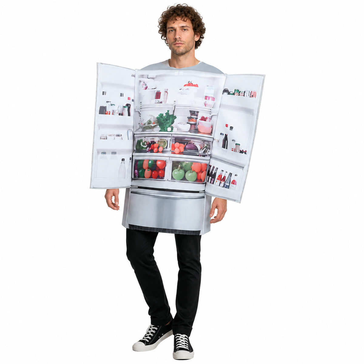 Refrigerator-Shaped Jumpsuit Costume with Double Doors Costumes detail