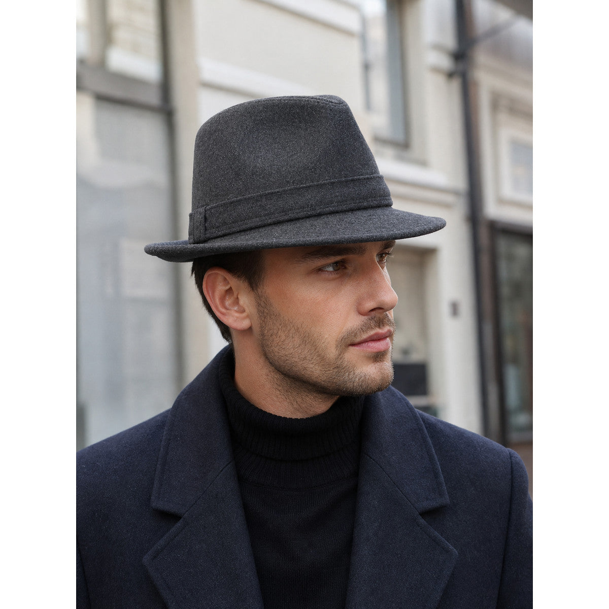 Carnival fedora hat with decorative ribbon lifestyle view