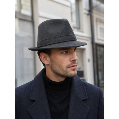 Carnival fedora hat with decorative ribbon lifestyle view