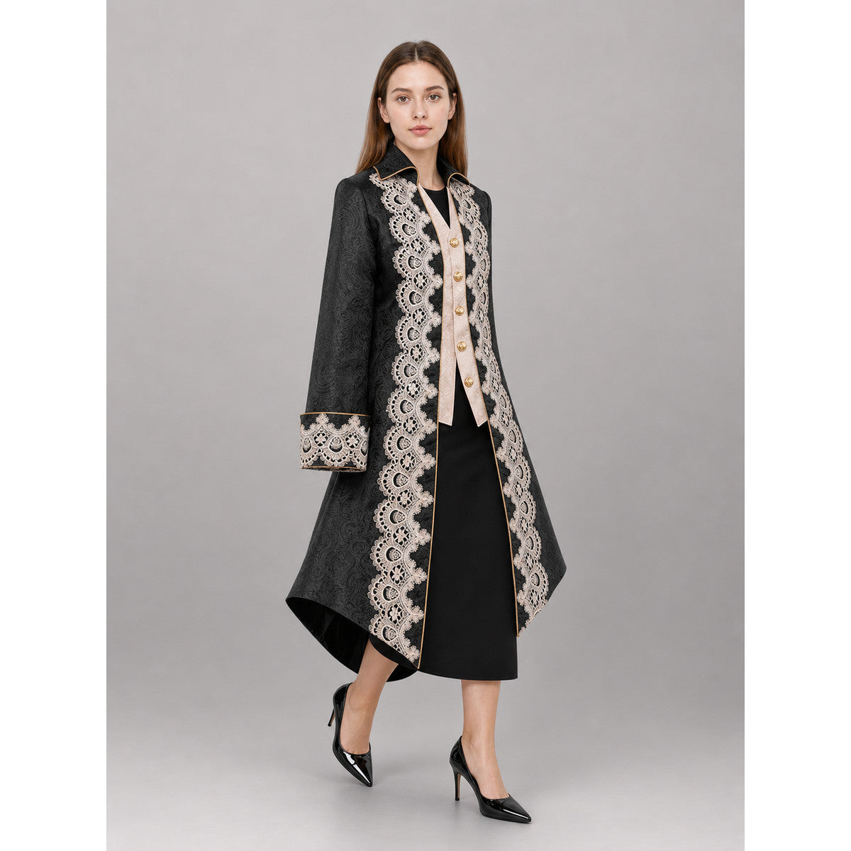 Black Long Tailcoat Jacket with Trim occasion guide