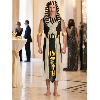 Ancient Egyptian-Style Costume with Pharaonic Decoration
