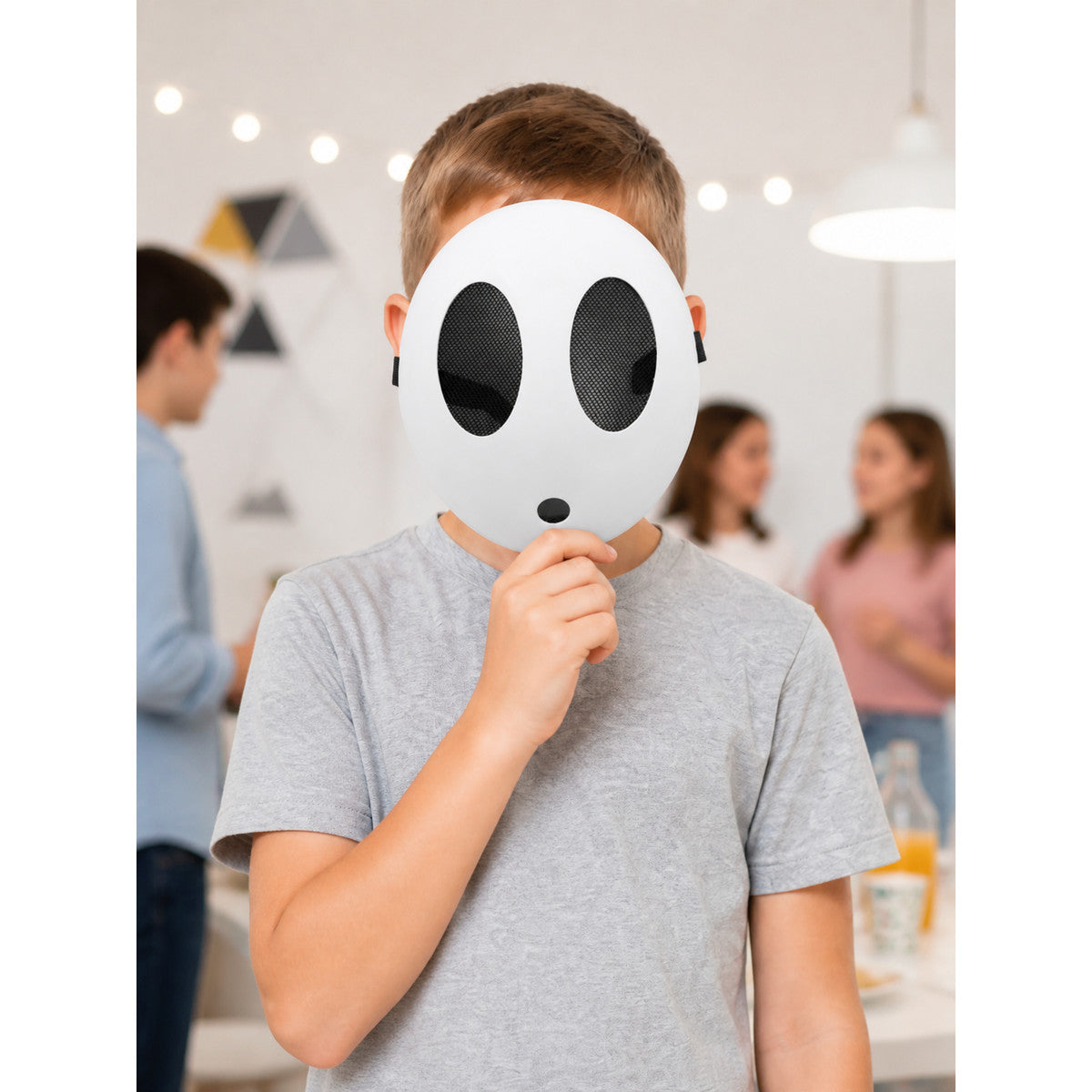 White Carnival Mask for Halloween and Cosplay lifestyle view