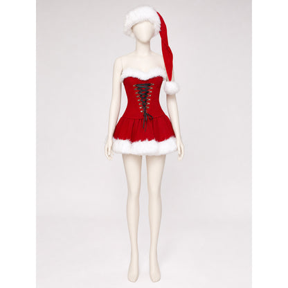 Christmas Character Costume with Lace-Up Detailing