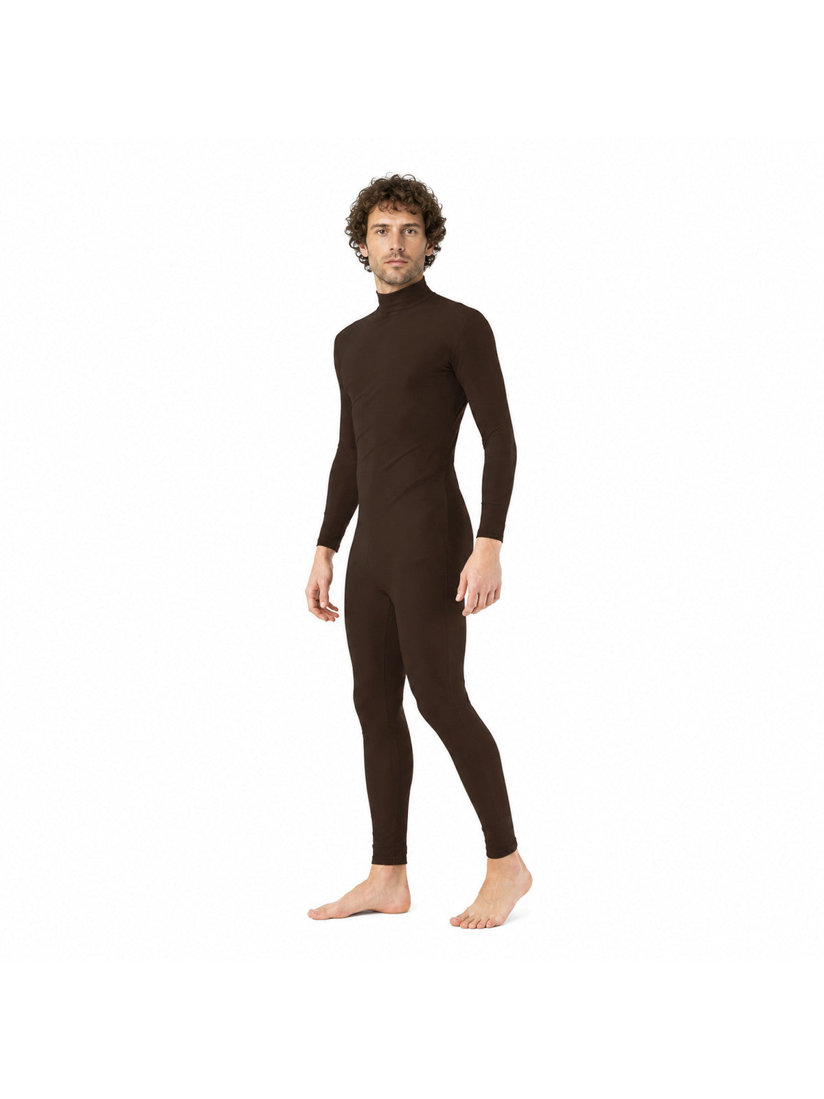 Form-Fitting Cosplay Jumpsuit with High Collar Costumes detail