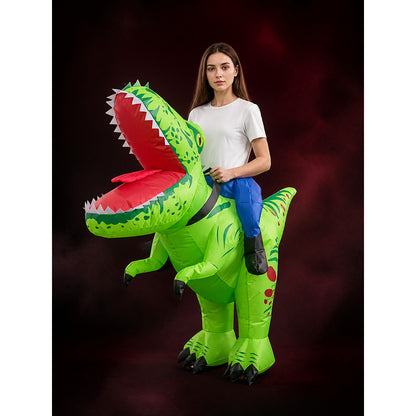 Dinosaur Inflatable Costume for Halloween, Full Body Blow Up Suit with Tail main product view
