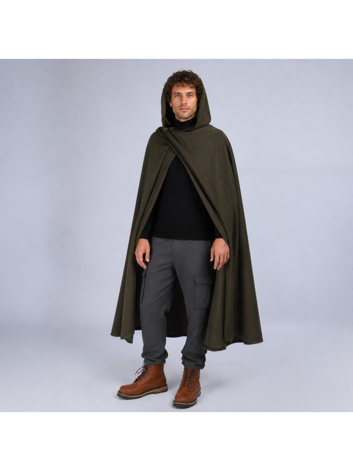 Long Medieval Hooded Cloak for Cosplay