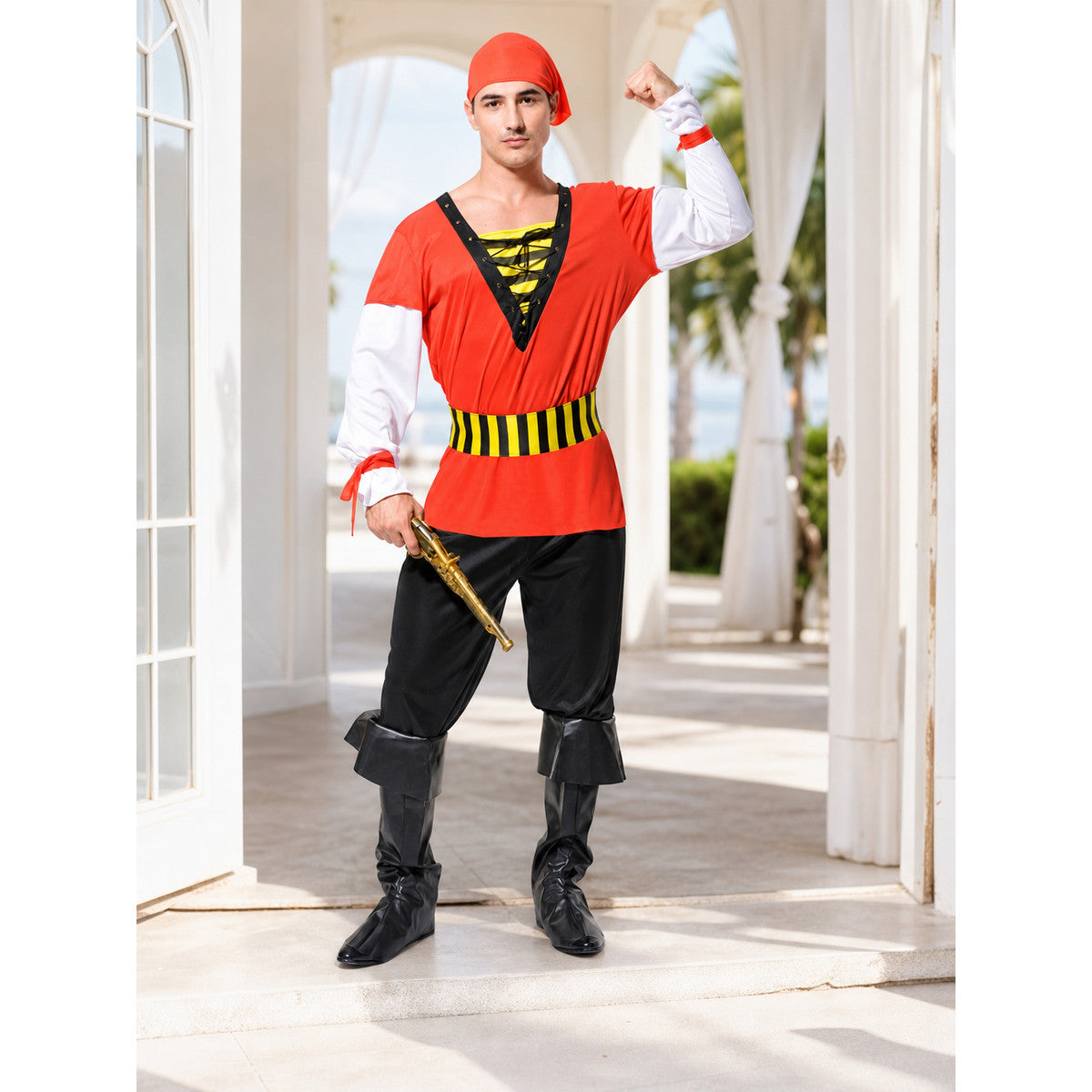 Pirate Jack Sparrow Carnival Costume Set lifestyle view