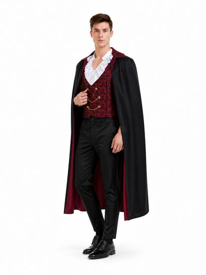 Cosplay Costume: Cloak, Top, Pants, Chain