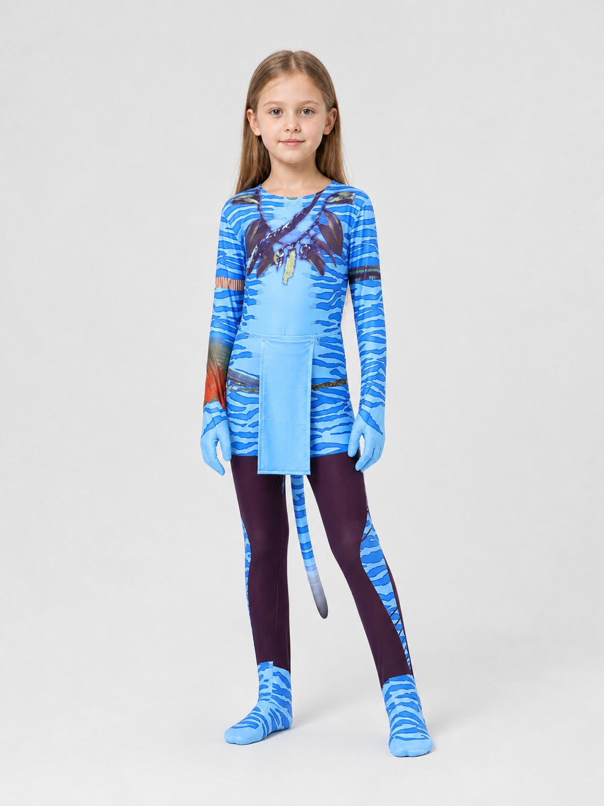 Avatar 3 Cosplay Costume, Children's Jumpsuit with Tail