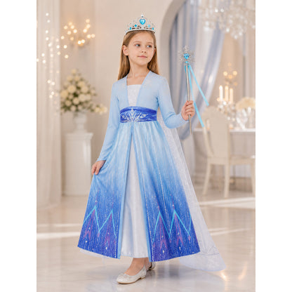 Blue and White Princess Costume for Halloween lifestyle view