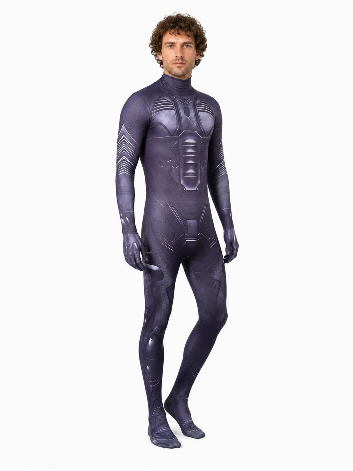 Dune Cosplay Jumpsuit with a High Collar