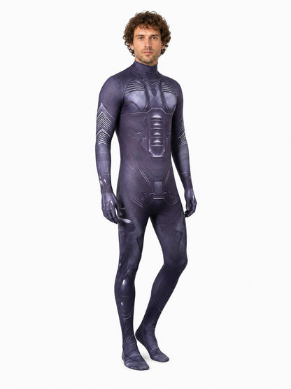 Dune Cosplay Jumpsuit with a High Collar