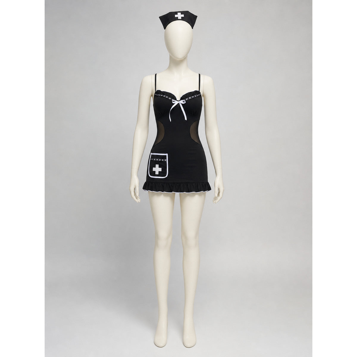 Medical Uniform: Black Dress with White Trim