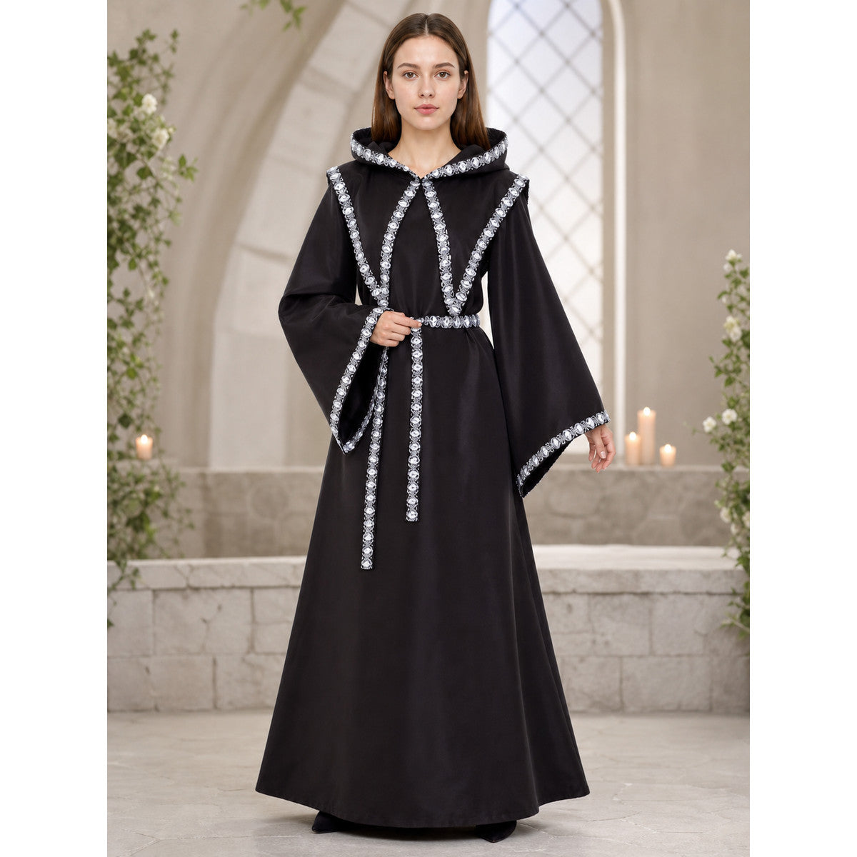 Dark Mage Hooded Cosplay Costume lifestyle