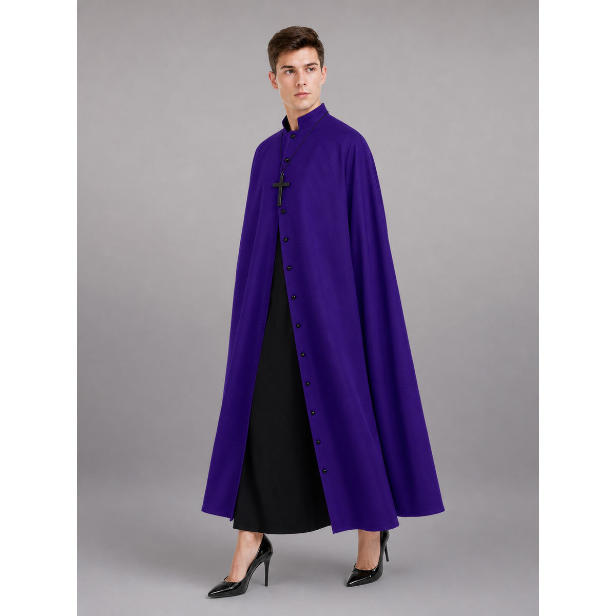 Long Purple Hooded Robe with Collar occasion guide