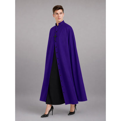Long Purple Hooded Robe with Collar occasion guide