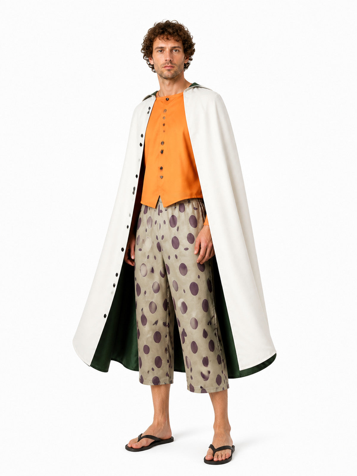 One Piece Silvers Rayleigh Cosplay Costume with Cape