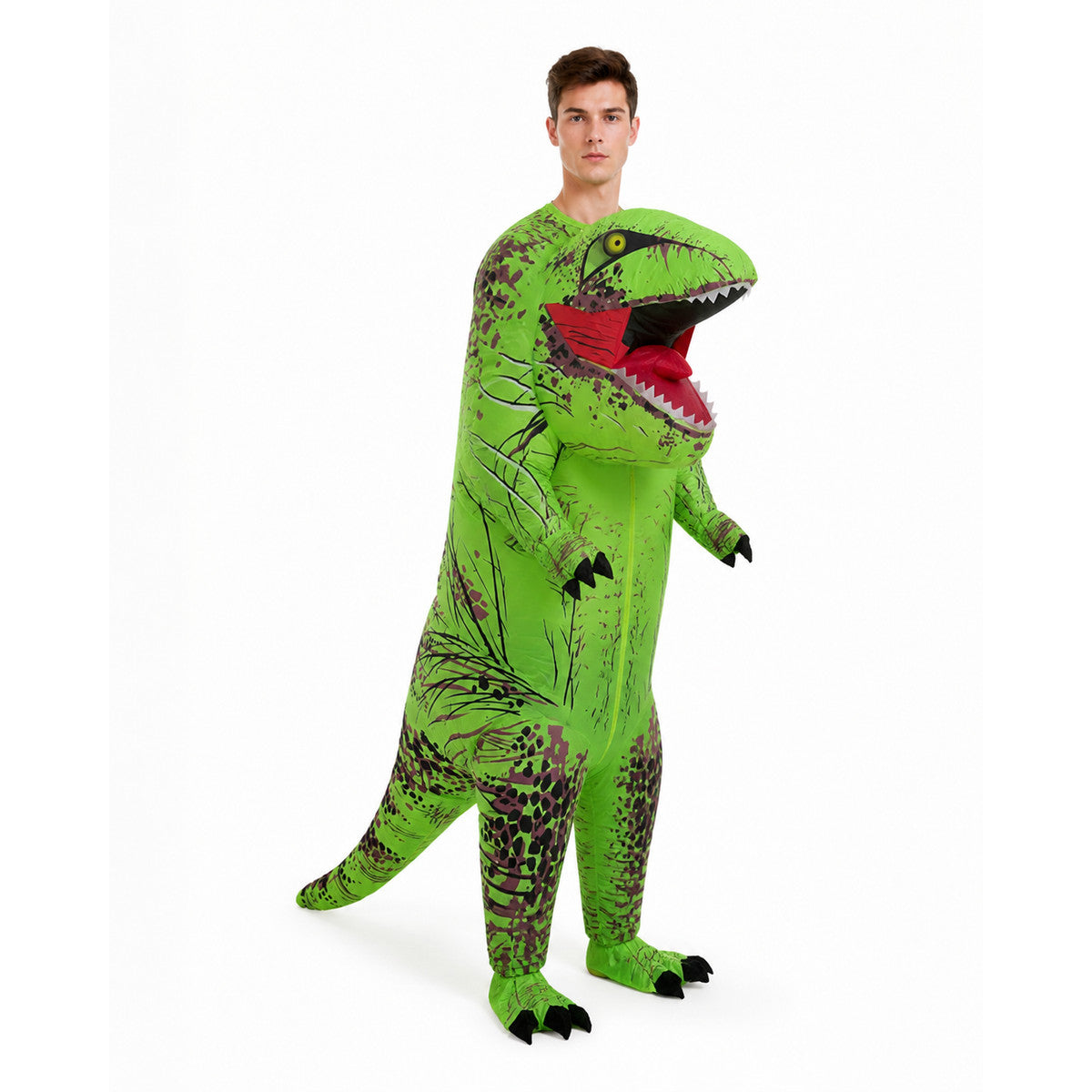 Green Dinosaur Costume with Long Tail Costumes detail