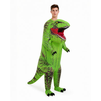 Green Dinosaur Costume with Long Tail Costumes detail