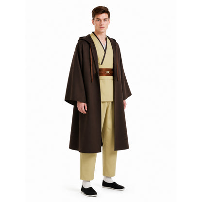 Obi-Wan Cosplay Costume with Cloak and Belt Costume Capes detail