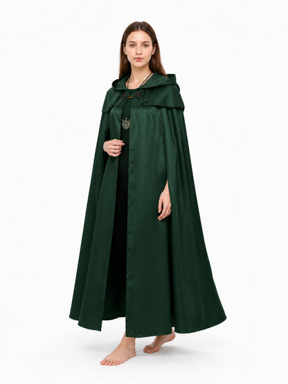 Hooded Cape with Double Closure and Pendant Costume Capes detail