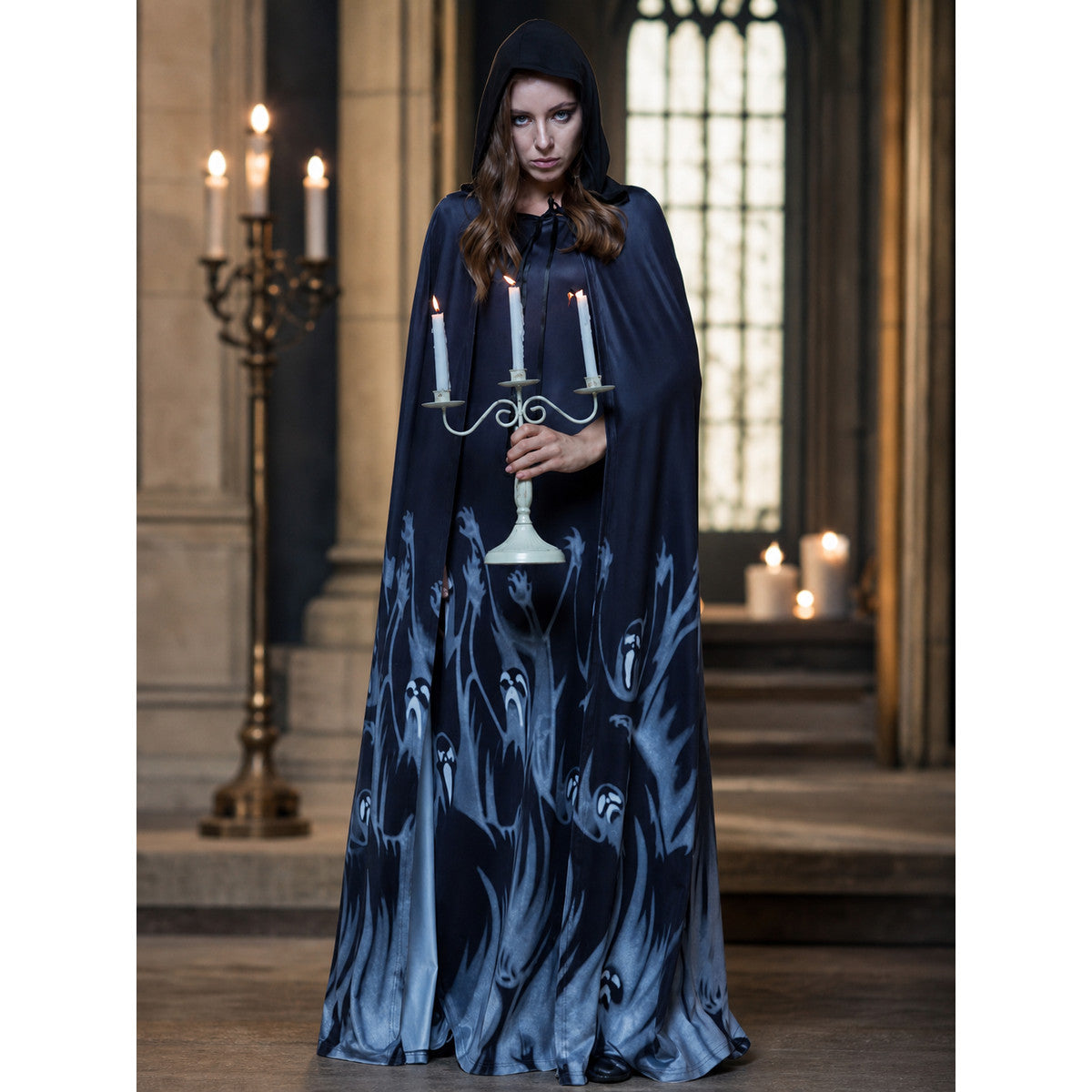 Cosplay Costume with Cape and Hood