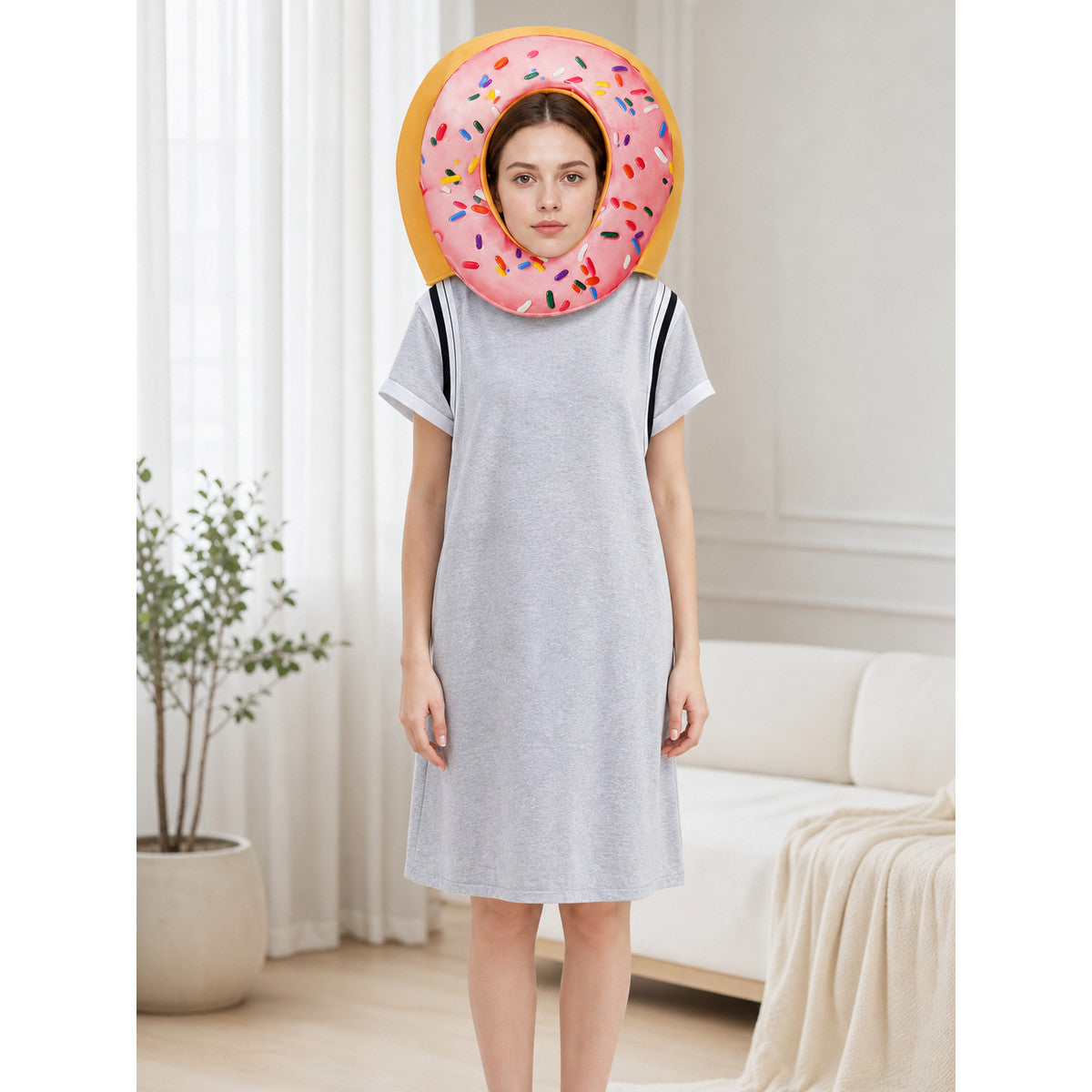 Donut-Shaped Headpiece for a Costume Party lifestyle view
