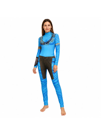 One-Piece Long-Sleeve Avatar Jumpsuit for Cosplay Costumes detail