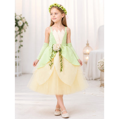Princess Costume with Flowers for Halloween