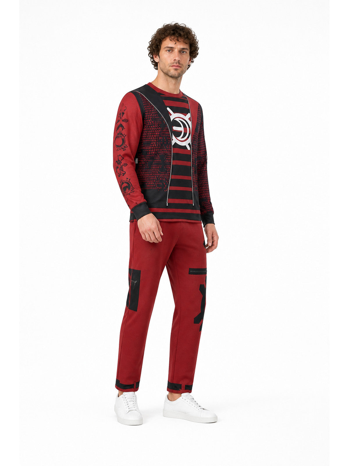 Victor Cosplay Costume, Long-Sleeve Top and Pants Costumes detail