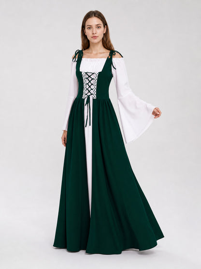 Medieval Renaissance-Style Stage Dress Costume Dresses detail